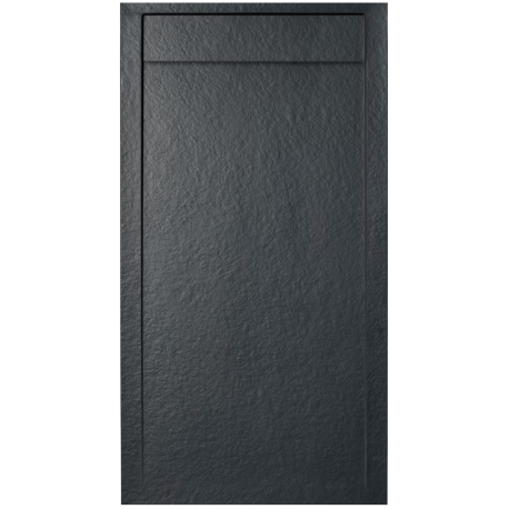 Receveur Fusion Premium 120x90cm en marbre coulé, Noir