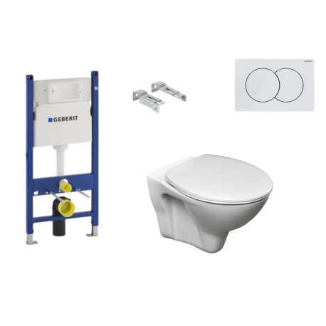 Pack WC : Duofix UP100 + WC Cersanit Sline Pro + fixations + plaque de commande