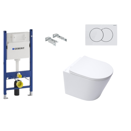 Pack WC : Duofix UP100 + WC Infinitio blanc mat + GEBERIT