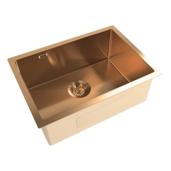 Evier à encastrer en acier inox 55x45x21cm Timeless, Or Rosé