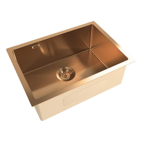 Evier à encastrer en acier inox 55x45x21cm Timeless, Or Rosé