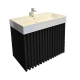 Meuble & lavabo Delano 80x46 cm, Noir Mat