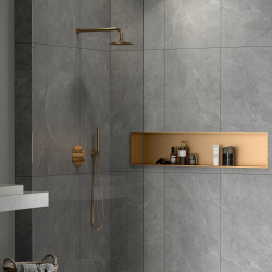 Niche de douche à encastrer 120x28x10, Cuivre Brossé