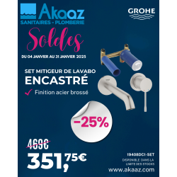 ESSENCE NEW - Façade de Mitigeur monocommande 2 trous lavabo Taille M SuperSteel