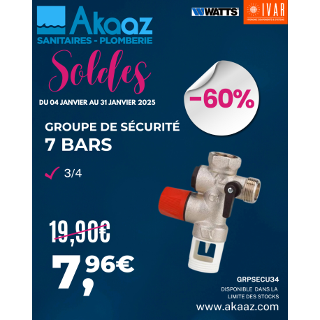 Groupe de sécurité 7 bars 3/4