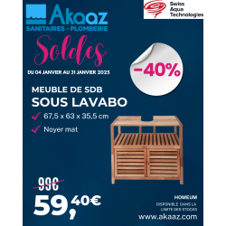 Meuble sous lavabo 67,5x63x35,5cm "Home", Noyer Mat