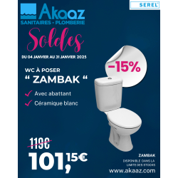 WC à poser Zambak & abattant