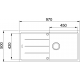 Evier BASIS BFG 611 970x500mm en fraganit+, Vanille