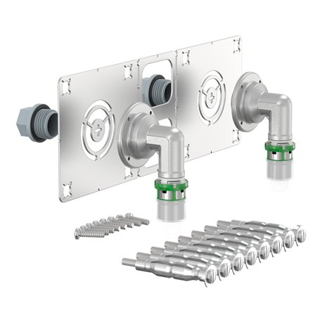 Patère multicouche - patères double placo entraxe 150 Ø 16 mm - 15x21 - 1/2