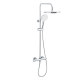 Colonne de douche XXL 250 avec mitigeur thermostatique, douchette 3 jets, Chrome