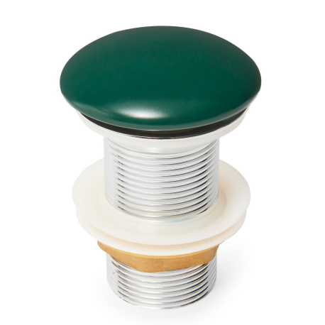 Bonde 5/4" sans trop plein pr lavabo et vasque vert mat