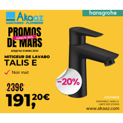 Talis E Mitigeur de lavabo 110 CoolStart sans tirette ni vidage, Noir mat (71714670)