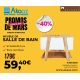 Meuble & plan 80x73x46cm "Home", Blanc Mat/Noyer