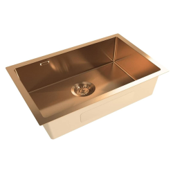 Evier SOUS PLAN en acier inox 55x45x21cm Timeless, Or Rosé