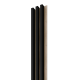 Lattes de décoration - lambris lamellé noir 275x176x3mm fond chêne