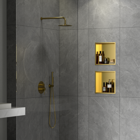 Niche de douche Timeless 30x30, Or Brossé