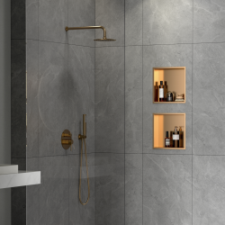 Niche de douche Timeless 30x30x10, Cuivre Brossé