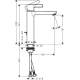 Metris S Mitigeur lavabo sans tirette ni vidage (31026000)