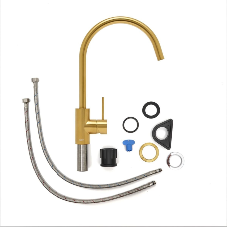 Mitigeur évier Aurum avec bras pivotant, Or brossé