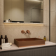 Vasque à poser Timless 55x38x11cm + bonde, acier inox, Cuivre Brossé
