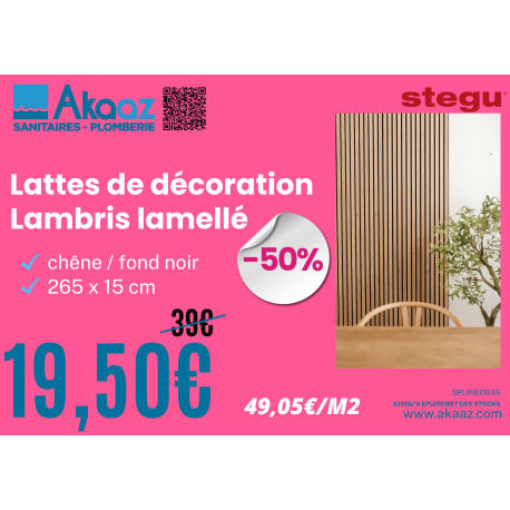 LATTES DE DECORATION - LAMBRIS LAMELLE 275x17,6x4 cm