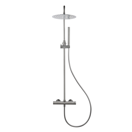 Colonne de douche thermostatique douchette stick Aurum, Gun Métal