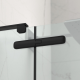 Cabine de douche rectangulaire 100x90cm profilé noir
