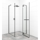 Cabine de douche rectangulaire 100x90cm profilé noir