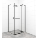 Cabine de douche rectangulaire 100x90cm profilé noir