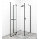 Cabine de douche rectangulaire 100x90cm profilé noir