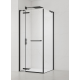 Cabine de douche rectangulaire 100x90cm profilé noir