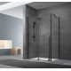 Paroi latérale pour porte de douche 80, Noir