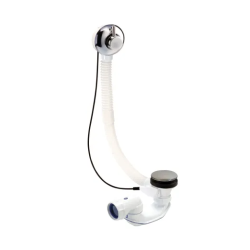 Vidage baignoire avec câble 65cm Easybain débit de 70l/min, rotule orientable à 360°, pour perçage Ø52mm