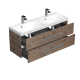 Meuble avec double vasque Naturel Cube Way 120x40 cm, Chêne Wellington