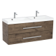 Meuble avec double vasque Naturel Cube Way 120x40 cm, Chêne Wellington