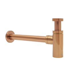 Siphon de lavabo 32mm en laiton, Or rosé Brossé