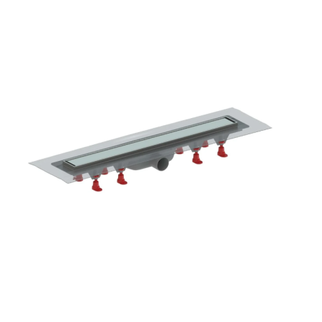 Caniveau de douche Project 65cm avec grille,pieds,siphon,isolation débit 56l/min