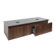 Meuble NOYER MAT & plan GRANIT Evolution 118x30x44,8cm