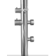 Douche extérieure MURALE inox 316 tête de douche Ø6cm, Acier brossé