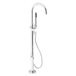 Mitigeur sur pied pour baignoire+douchette, Chrome