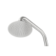 Douche extérieure via tuyau d'arrosage (eau froide) inox 316 tête de douche Ø20cm, Acier Brossé