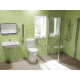 Lavabo PMR Mio sans obstacle 64x55 cm trou pour robinetterie au milieu