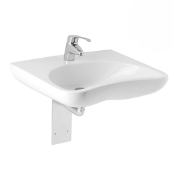 Lavabo PMR Mio sans obstacle 64x55 cm trou pour robinetterie au milieu