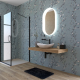 Miroir ovale avec LED/capteur 54x94cm