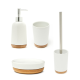 Set porte savon,distributeur,porte brosse à dent et brosse WC Ella, Blanc