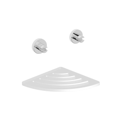 Etagère d'angle murale pour douche X-Way, Blanc