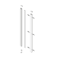 Profilé chrome pour paroi de douche 195cm