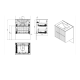 Meuble NOIR & lavabo 60x56x45cm