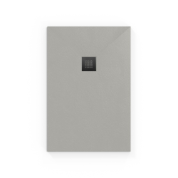 Receveur de douche 140x80cm Alek B-Way en marbre coulé, Gris