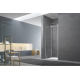 Porte de douche 80x196cm pliante anticalcaire ultra transparent profilé Chrome